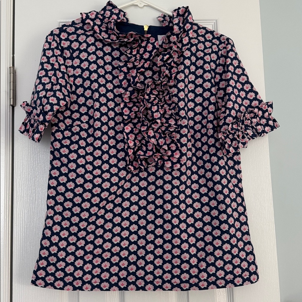 Floral Ruffle Blouse-Elizabeth Wilson Designs